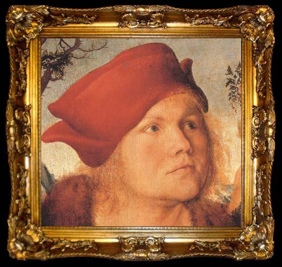 framed  Lucas Cranach the Elder Details of Dr.Johannes Cupinian (mk45), ta009-2
